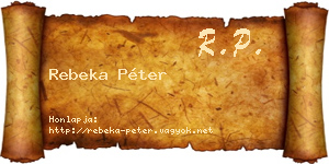 Rebeka Péter névjegykártya